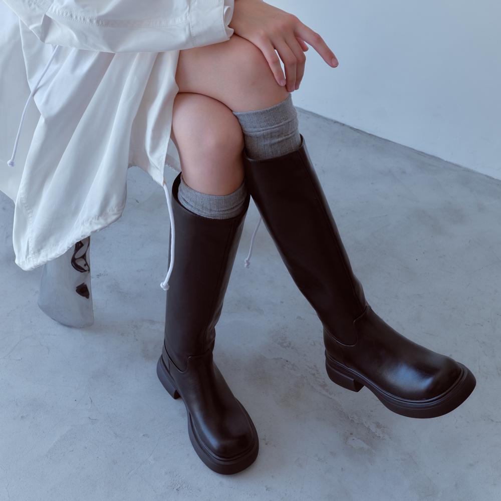[24FW] 카멜레 앨런02 롱부츠 Black 5cm
