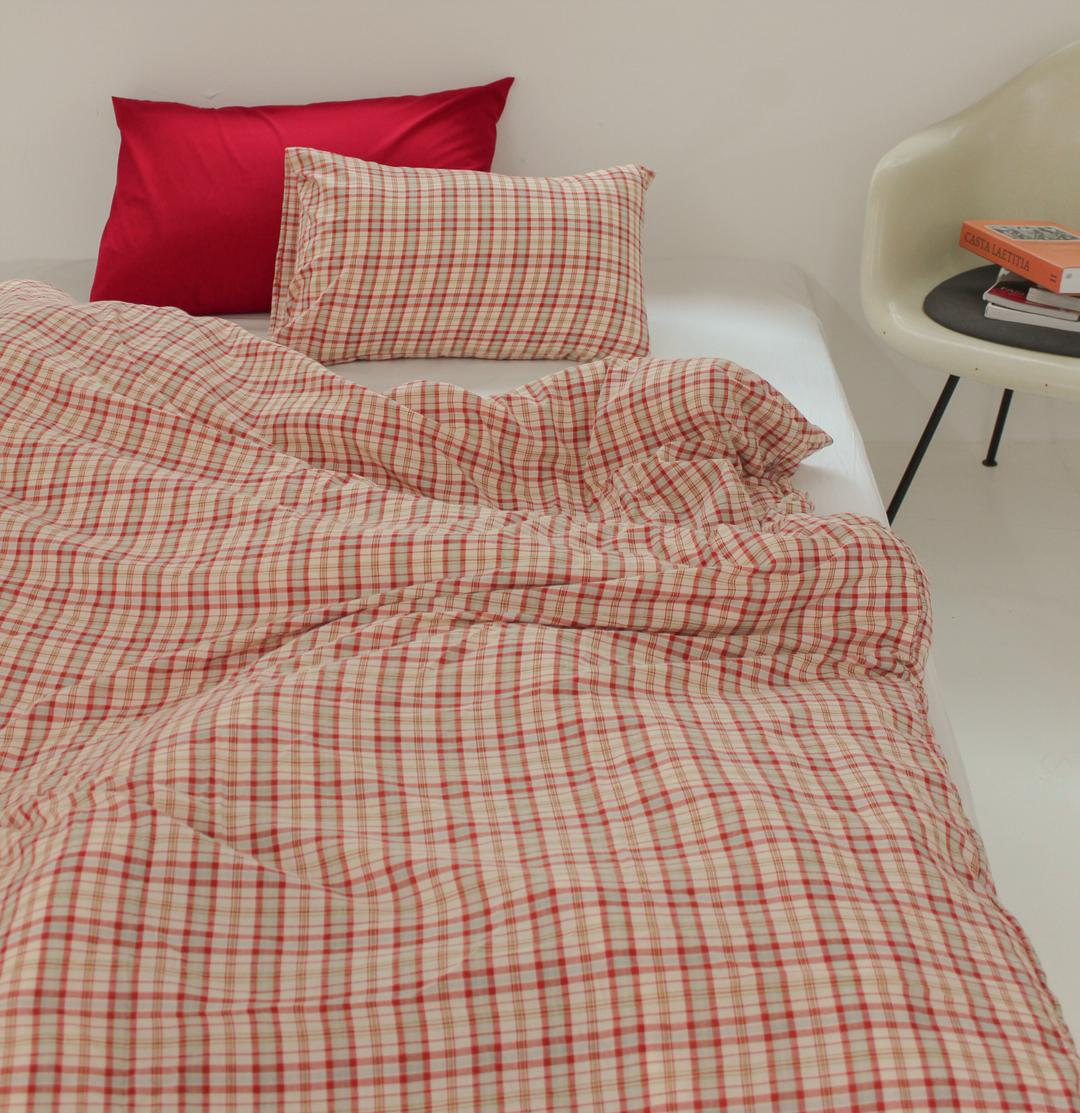 마르샬라 40수 순면 체크 이불커버(S/SS/Q/K)