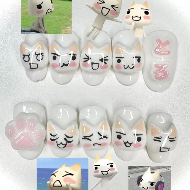토로🐱 페이스 엠보 네일팁