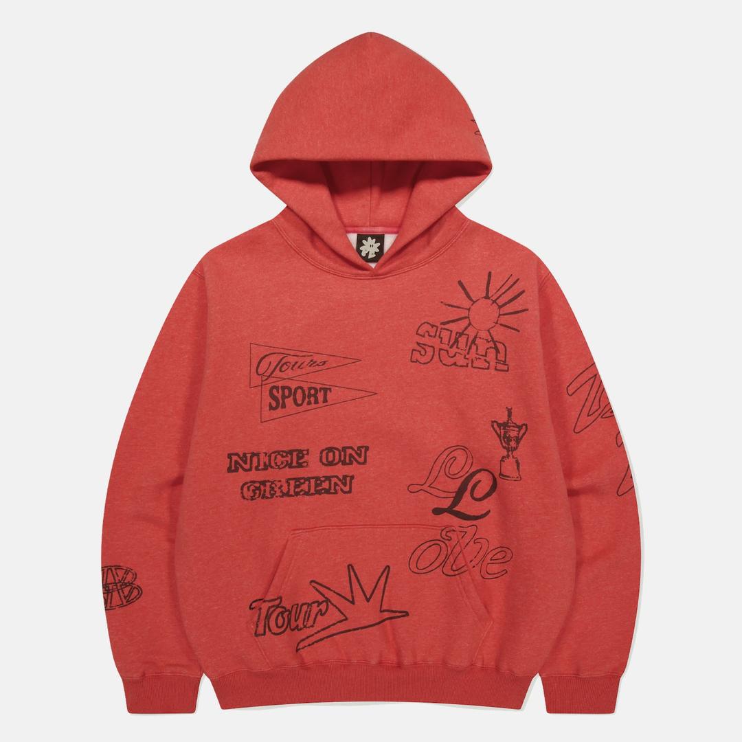 Stencil Hoodie Red