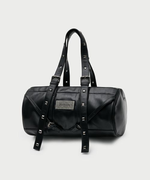 스퀘어 스터드 레더 더플 백 [블랙]