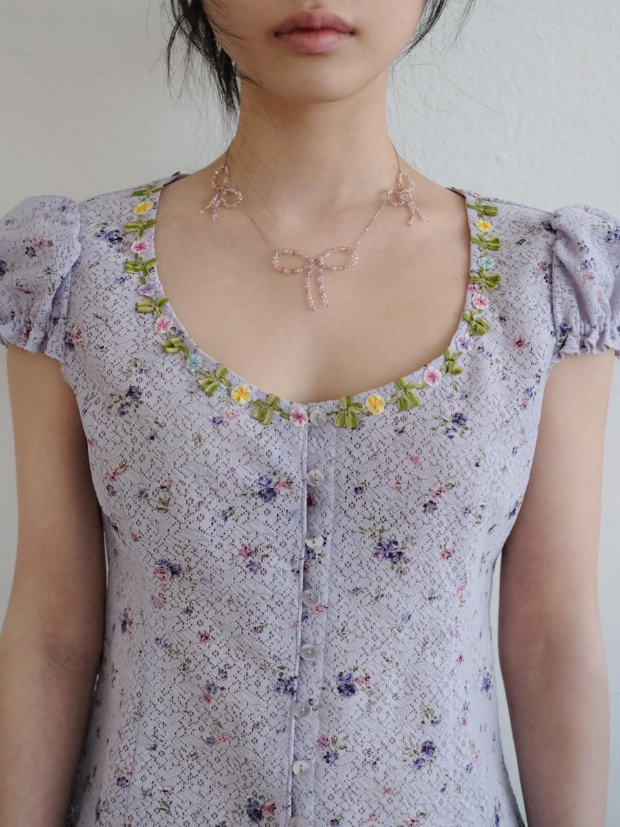 Triple ribbon necklace