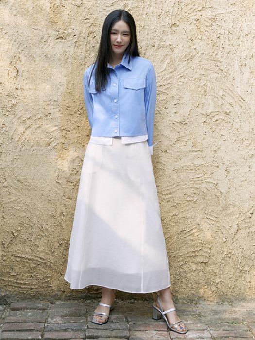 썸머 시스루 레이어드 스커트