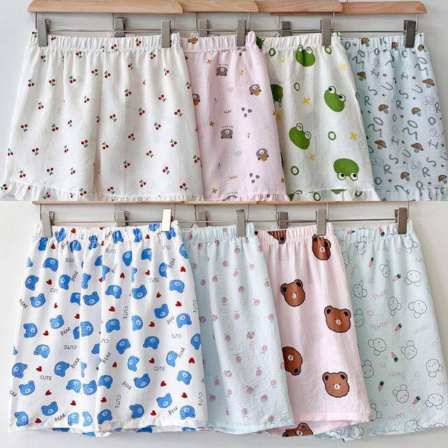 800690 여자 3부 4부 잠옷반바지 파자마 여름 순면