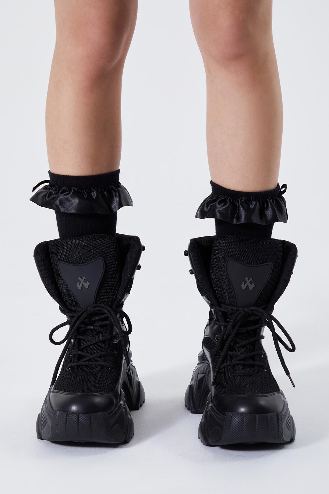 PLATFORM BOOTS SNEAKERS BLACK