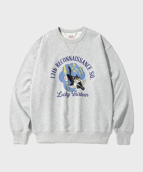 MIL SERIES SWEAT(LUCKY THIRTEEN)_3%MELANGE GRAY
