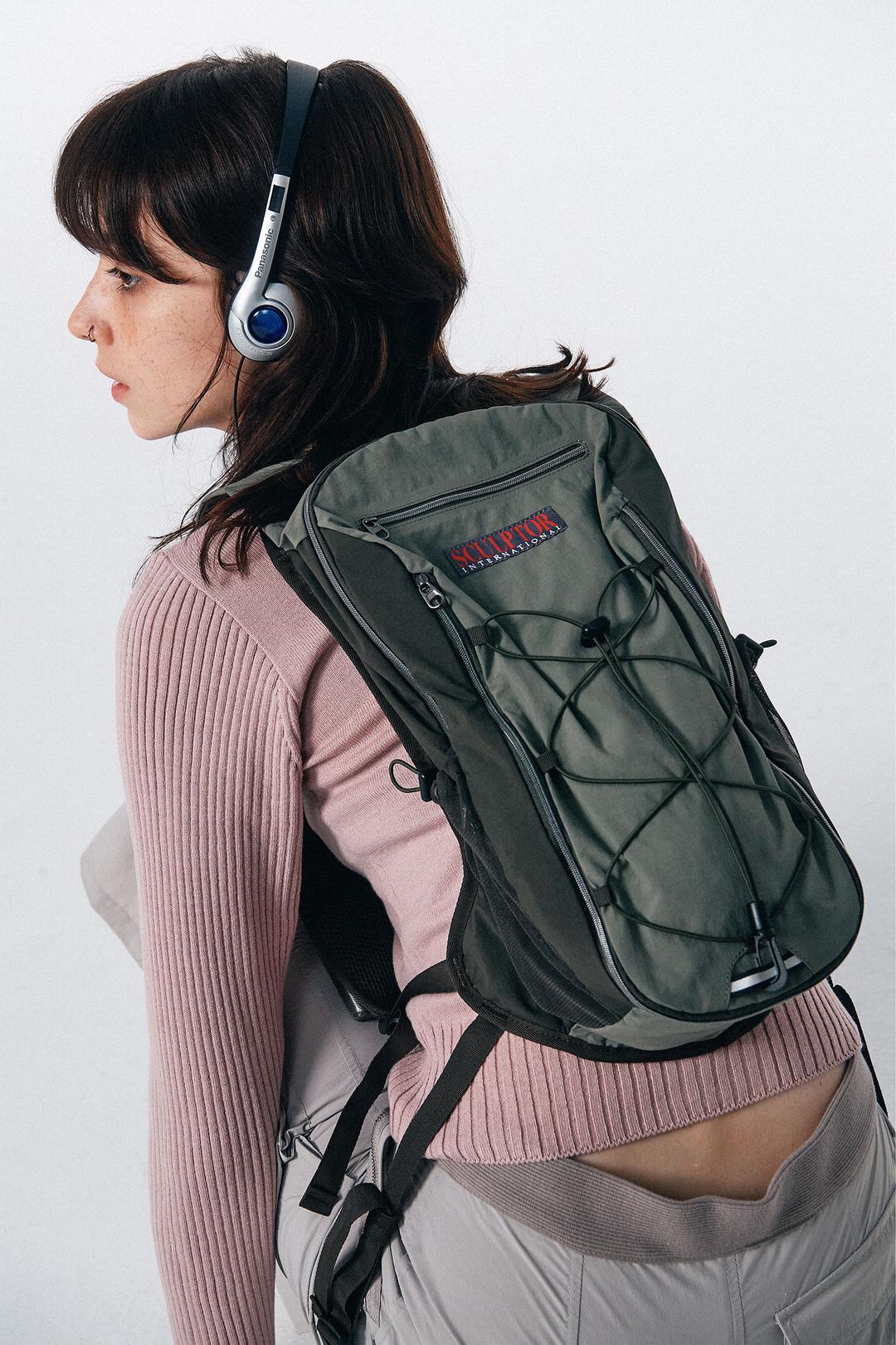 Light Weight Backpack Khaki / Charcoal