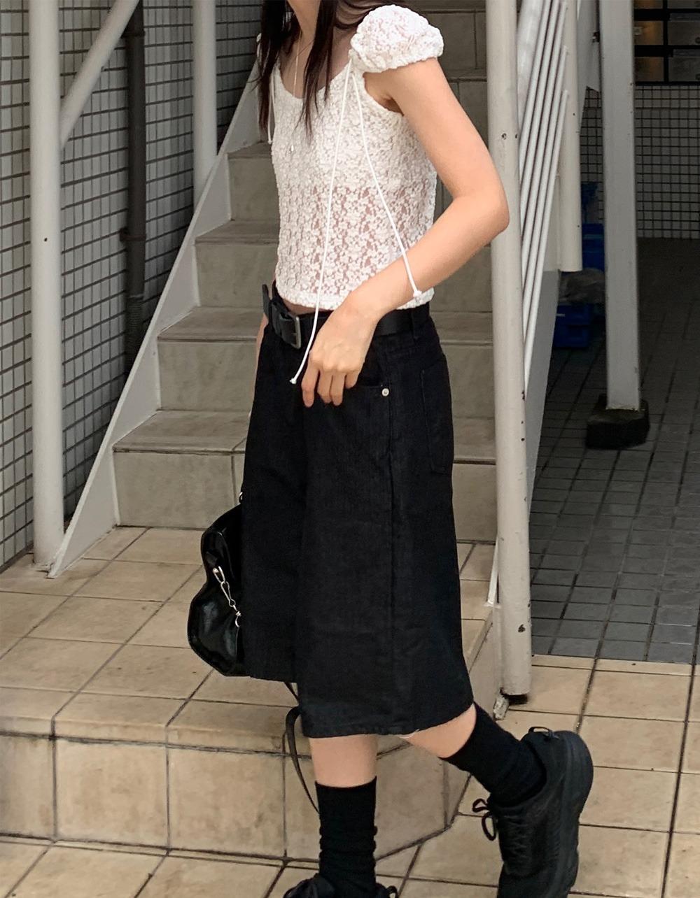 홀릭 리본 캡 blouse