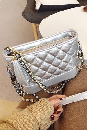 [무료배송]텔미퀼팅 지퍼 데일리 체인백