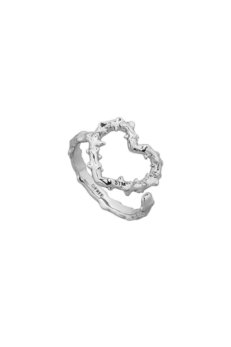 NO.611 [SILVER] SPIKY HEART RING
