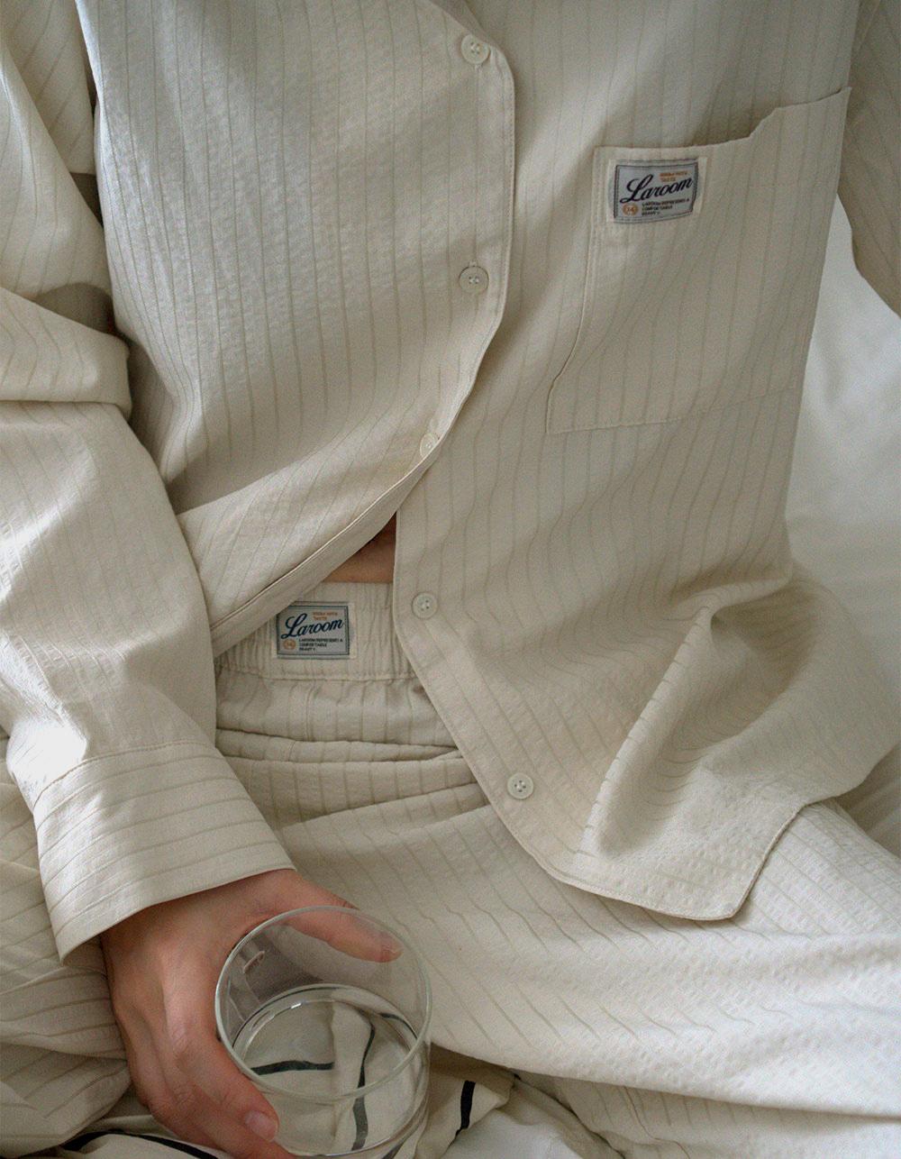 [by LAROOM] 데일리스트라이프파자마SET (beige)