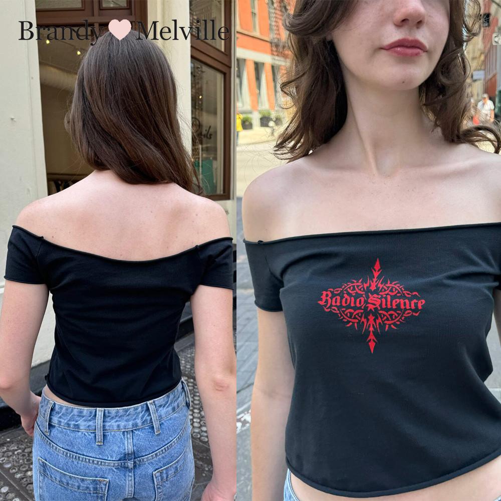 브랜디멜빌 보니 라디오 오프숄더 티셔츠