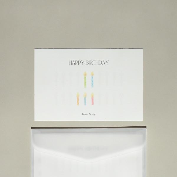 나이에 맞게 초를 색칠하는 Birthday Card