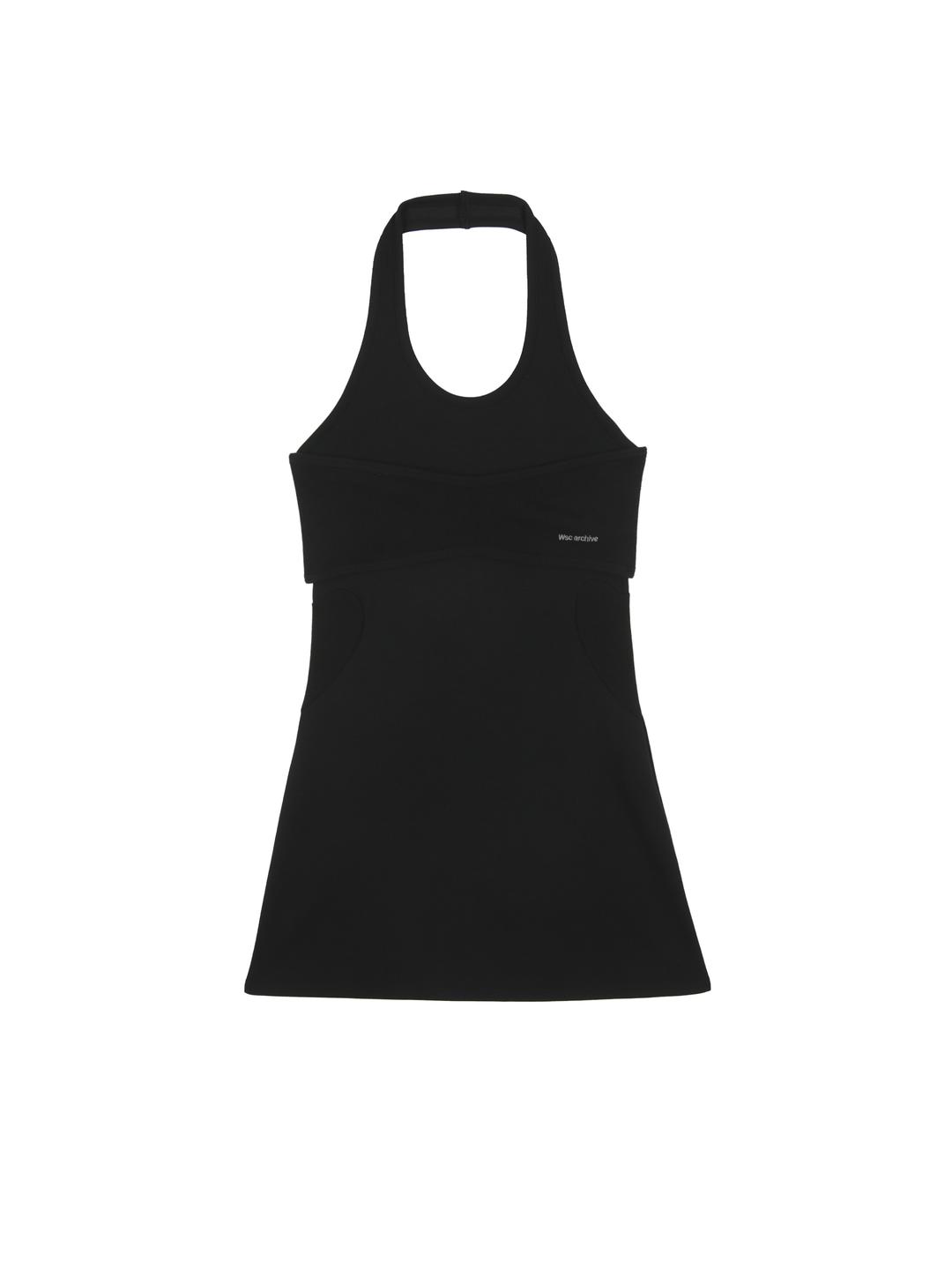 Layered heart halter dress 001