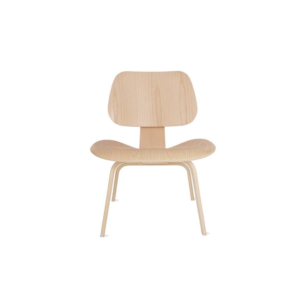 Eames Molded Plywood Lounge Chair, Wood Base (White Ash)