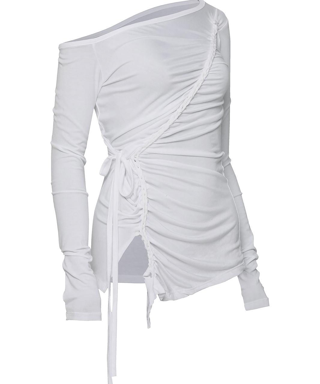 [4/26 예약] Handmade Twisted One-Shoulder Long Sleeve (FL-117_White)