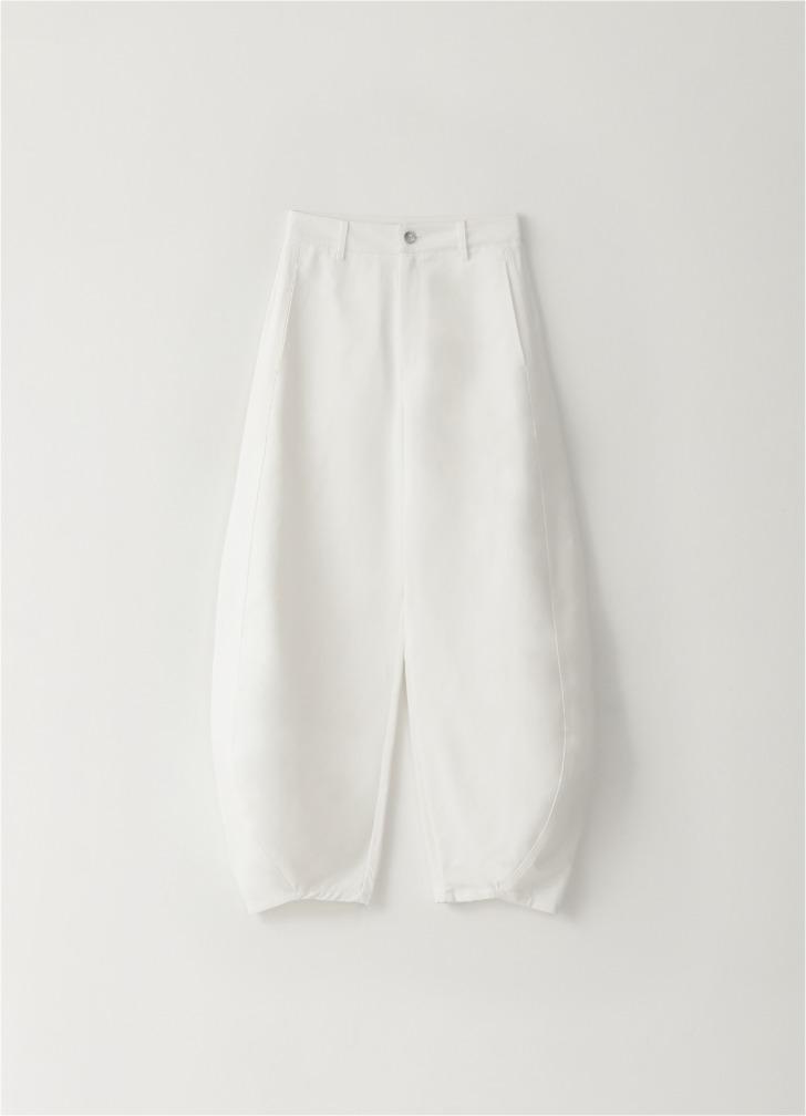 Balloon Cotton Pants Off White