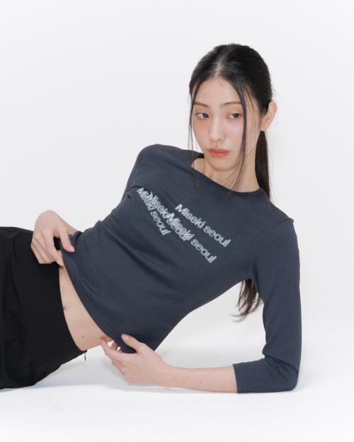 Dust logo long sleeves CHARCOAL
