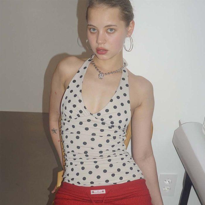 Dot Halter Top Raw
