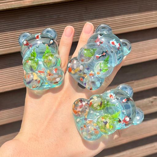 🐟왕커서 왕귀여운 곰돌이 어항 그립스마트톡🐟