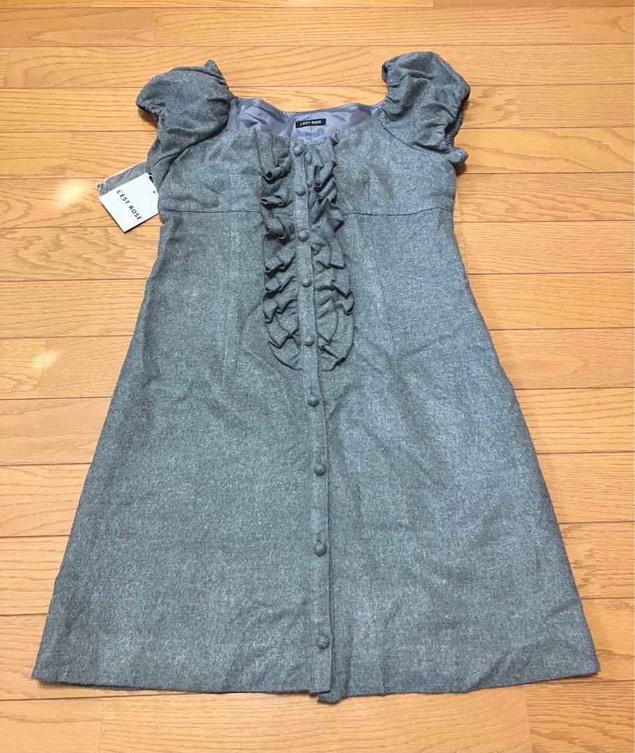 【新品]レストローズ　くるみボタンチュニック ワンピース