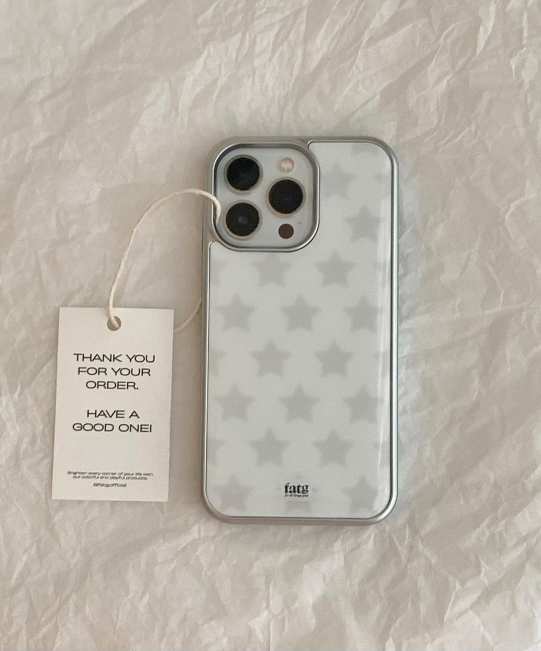 포올띵스굿 Silver Star 별 아이폰 갤럭시 범퍼 실버에폭시 폰케이스 핸드폰