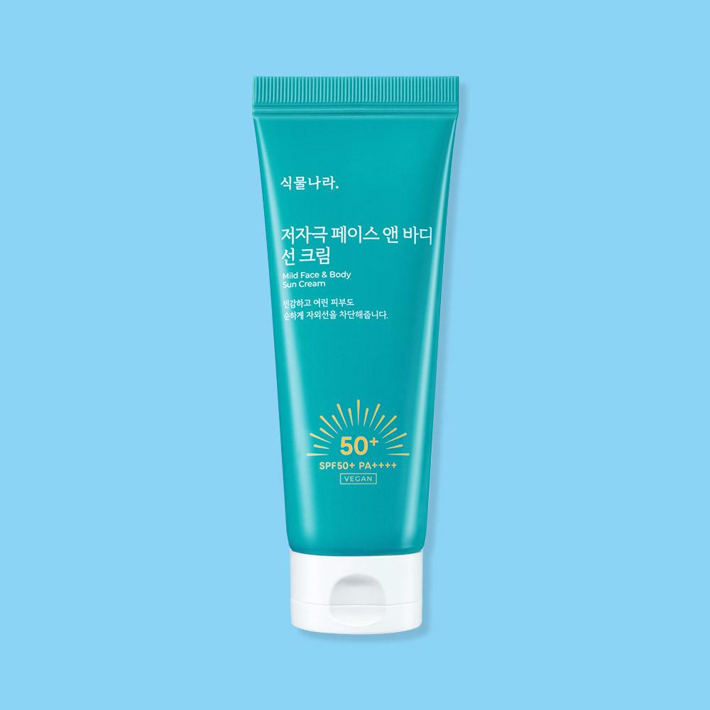 식물나라 저자극 페이스 앤 바디 대용량 선크림 150mL, SPF50+ PA++++