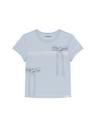 RIBBON LAYERED SHORT SLEEVES [BABY BLUE]