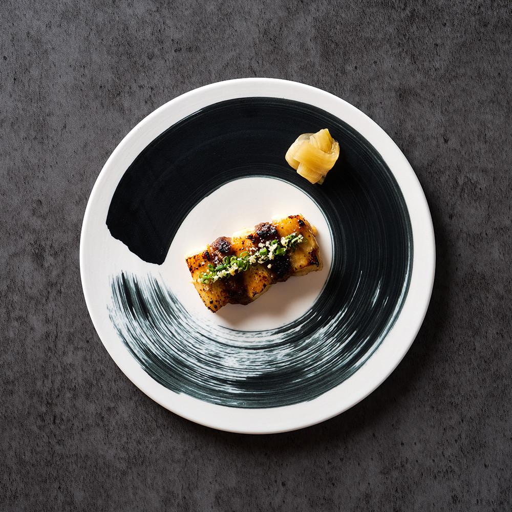 광주요 귀얄 원형 평 접시 22cm