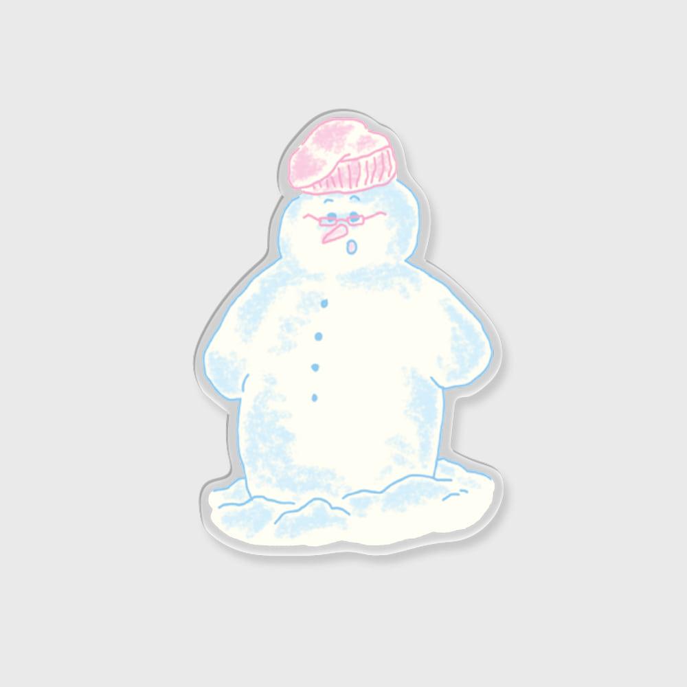 [아크릴스마트톡] glasses snowman