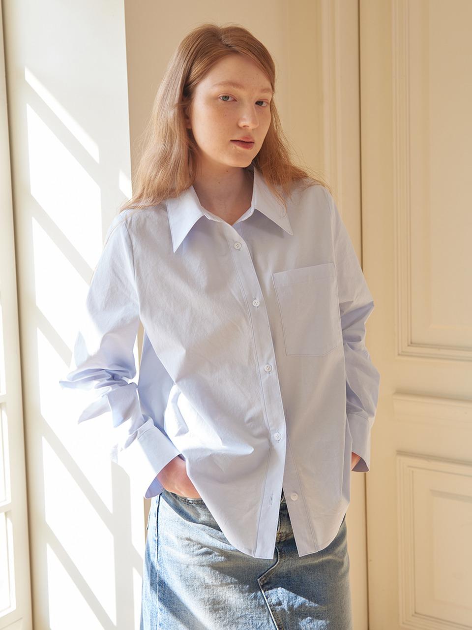 Basic Cotton Shirt Blue