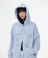 포그던(FOGDAWN)  Lullaby Lace Hoodie Zip-up (blue) - 사이즈 & 후기 | 무신사