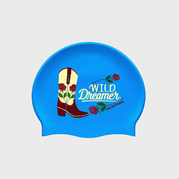Rosy western boots Swim Cap - Blue