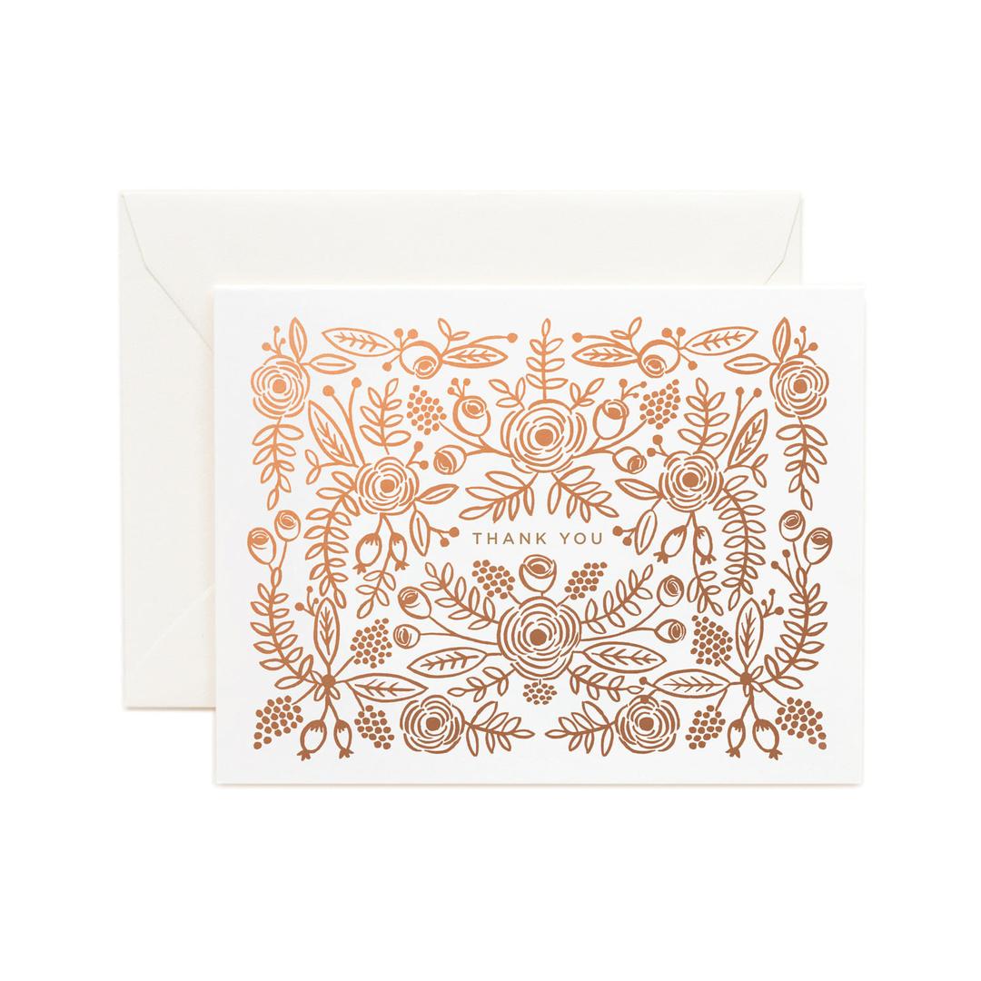 라이플페이퍼 Rose Gold Thank You Card 감사 카드