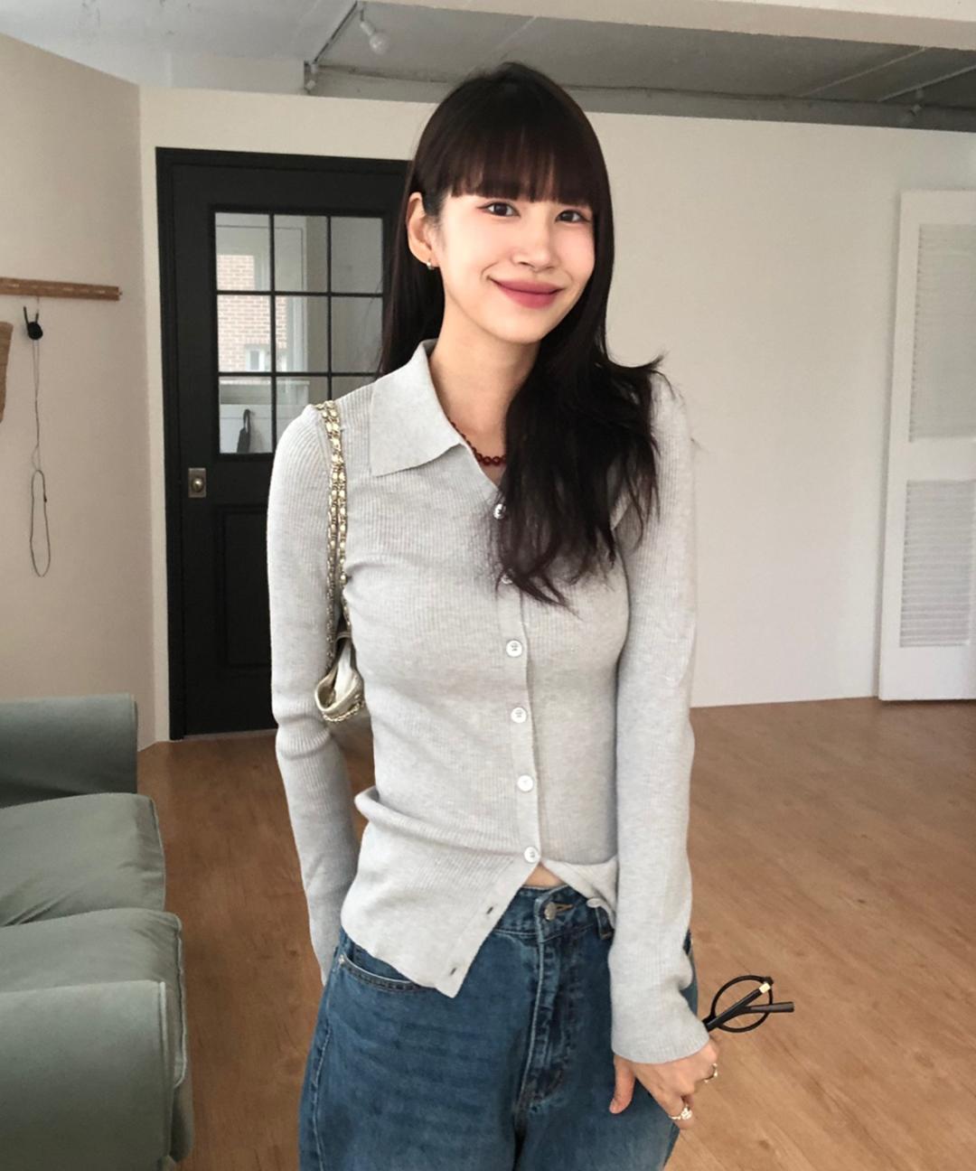 몽돌 골지 카라 가디건 MDCD035_5 Colors