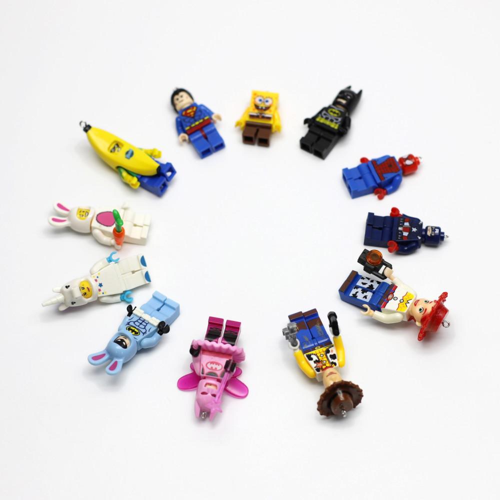 레고 캐릭터 펜던트 참 12종 (당근토끼 유니콘 바나나 히어로 스폰지) 블럭 키링재료