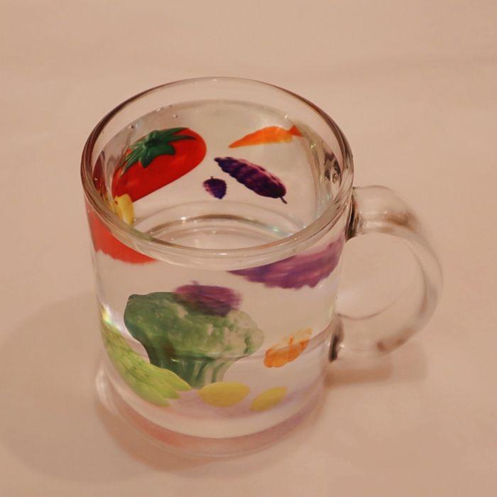 Toy fruit vegetables glass mug (gloss)