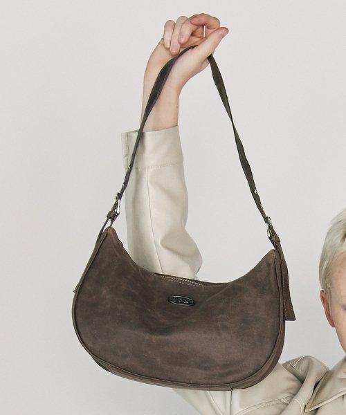 크랙 스웨이드 호보백 [3 COLOR]