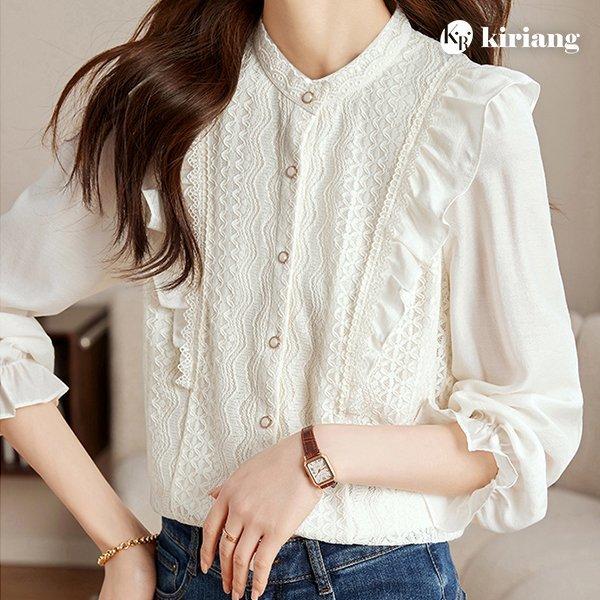 메이 프릴 레이스 블라우스_P357840832