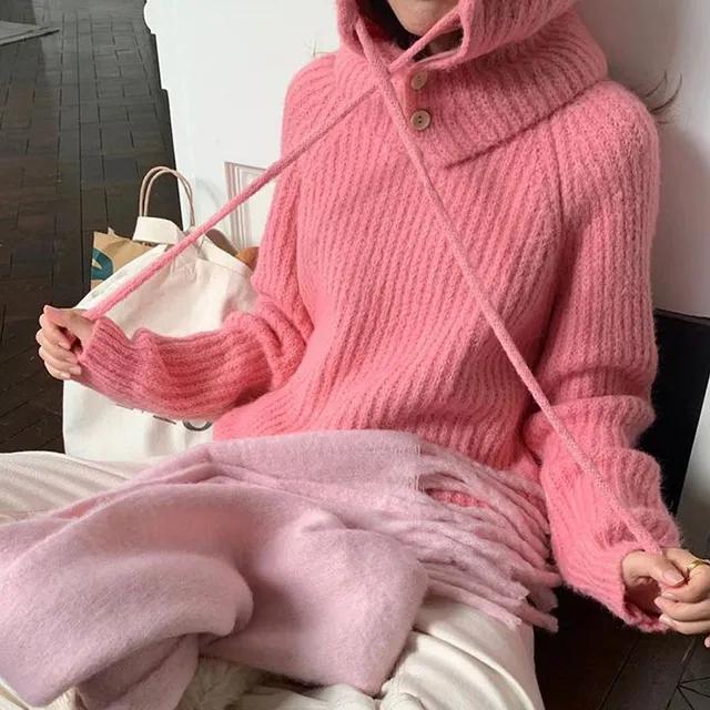 [아이11/10출고]핫찌 라운드 니트 바라클라바 세트 6color