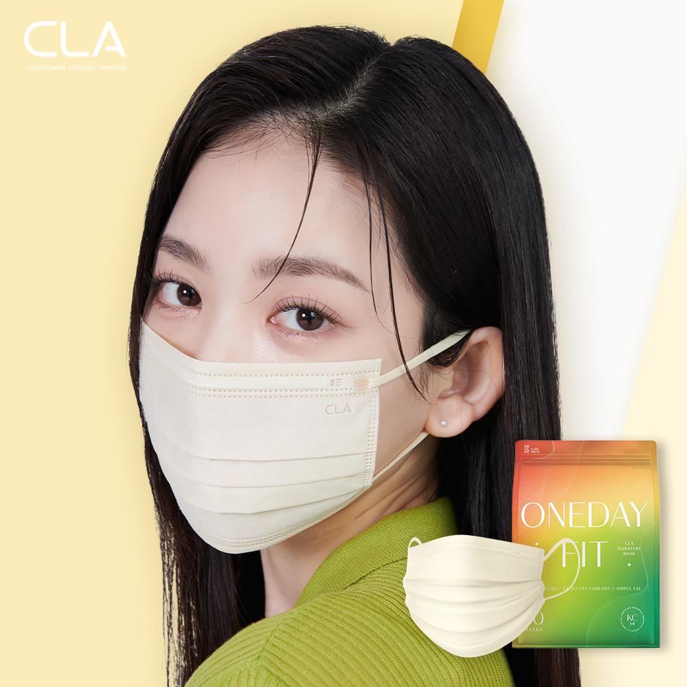 CLA 클라 원데이핏 덴탈 귀안아픈 3중구조 마스크 대형 50매+50매