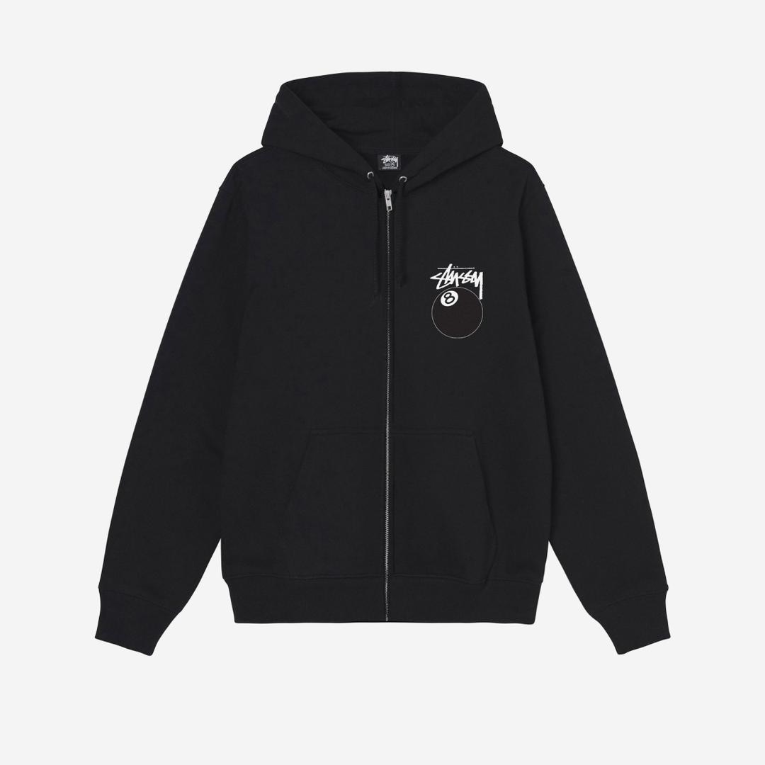 Stussy 8 Ball Zip Hoodie Black - 22SS
