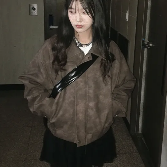 [🤎아방핏/빈티지레더] 콤마 스웨이드 레더 가죽 자켓 (2color)