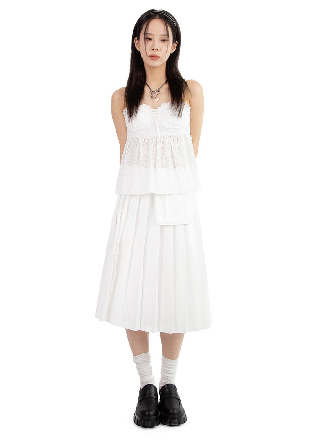 POCKET PLEATS SKIRT