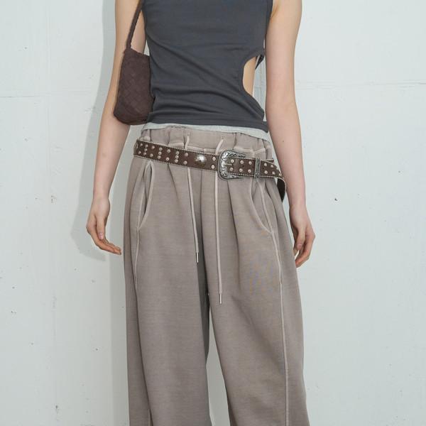 Stone Washed Oversized Sweatpants (Brown)