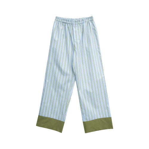 Sky Green Stripe Pants