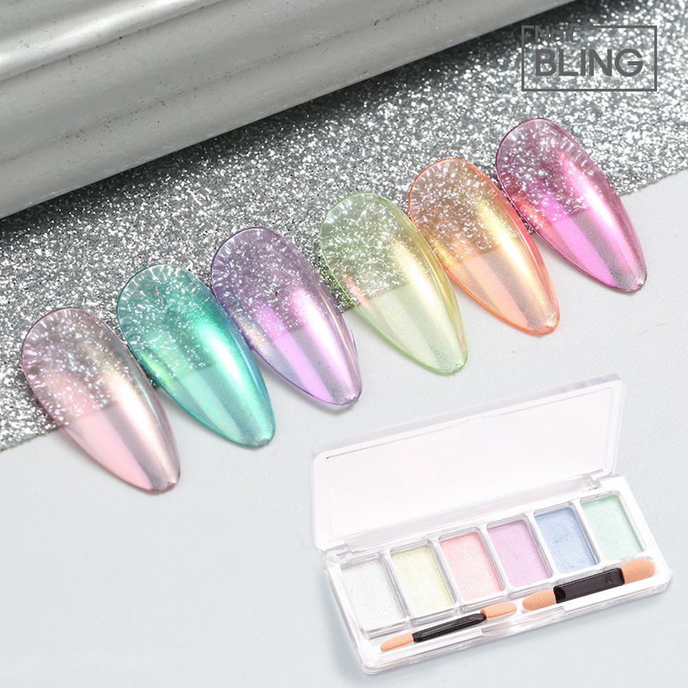 미러쉐도우 얼음 네일컬러 오로라 우루우루 미러파우더 글리터세트