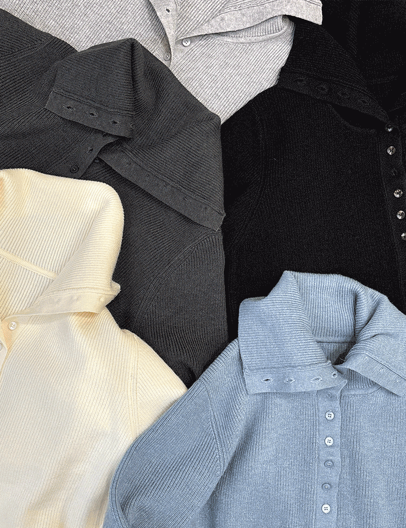 세이안드 애드니 투웨이 버튼 니트 가디건 - 5 color