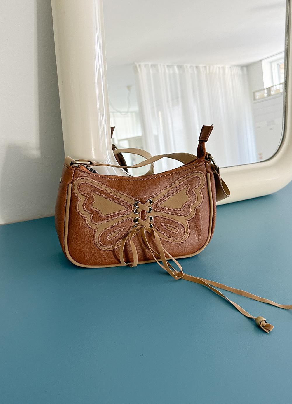 vintage butterfly eyelet mini bag