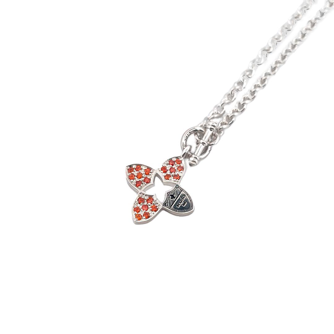 SLN. 22ft 11 clover flower necklace [stone]